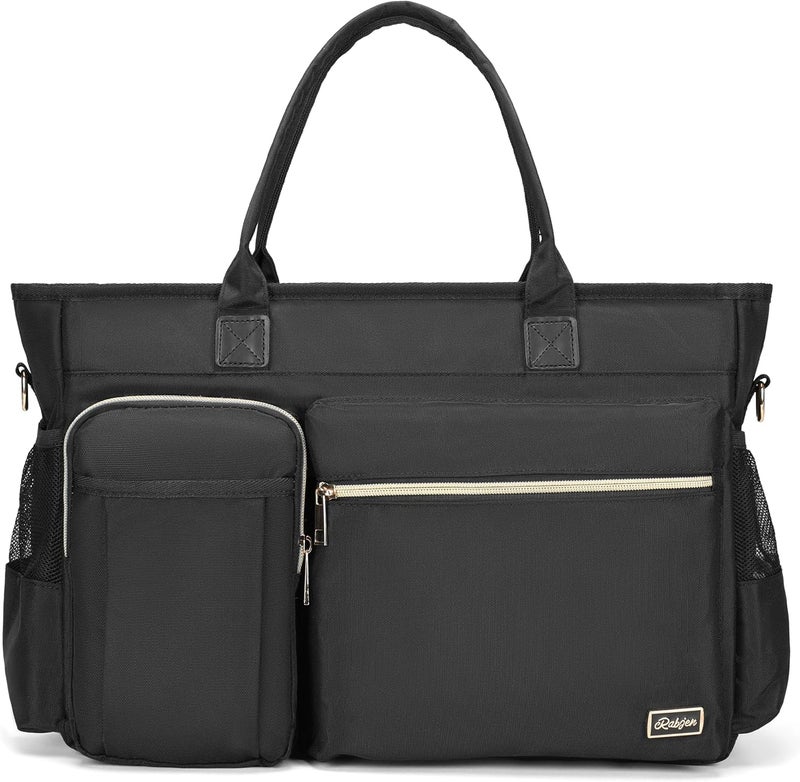 Rabjen Laptop Tote Bag, Middle Size Computer Messenger Teacher Bag with 15.6'' Padded Laptop Sleeve | Middle Size, 15.6'', Padded Laptop Sleeve, Middle Size, 15.6'', Padded Laptop Sleeve - Image 1